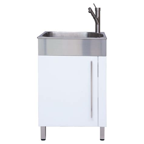 westinghouse utility cabinet with stainless steel sink and faucet|Transform Laundry Room Storage & Organization .